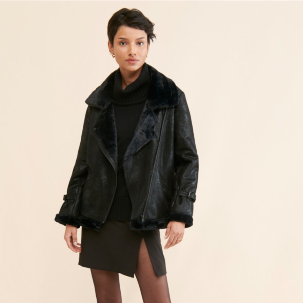 Hutch Rhys Sherpa Moto Jacket